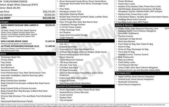 JEEP GRAND CHEROKEE 2021 1C4RJFAG8MC530028 image